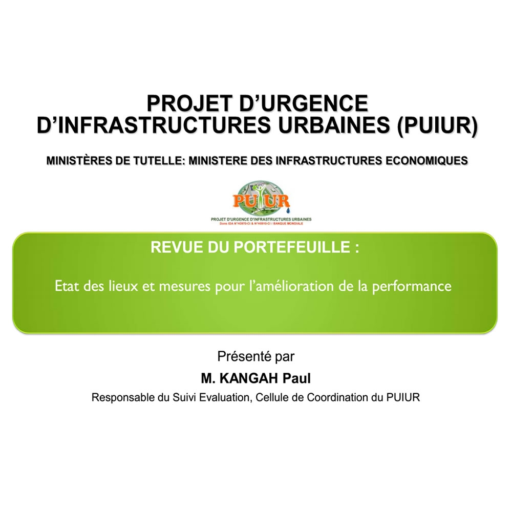 PUIUR  - PRESENTATION REVU DU PORTEFEUILLE