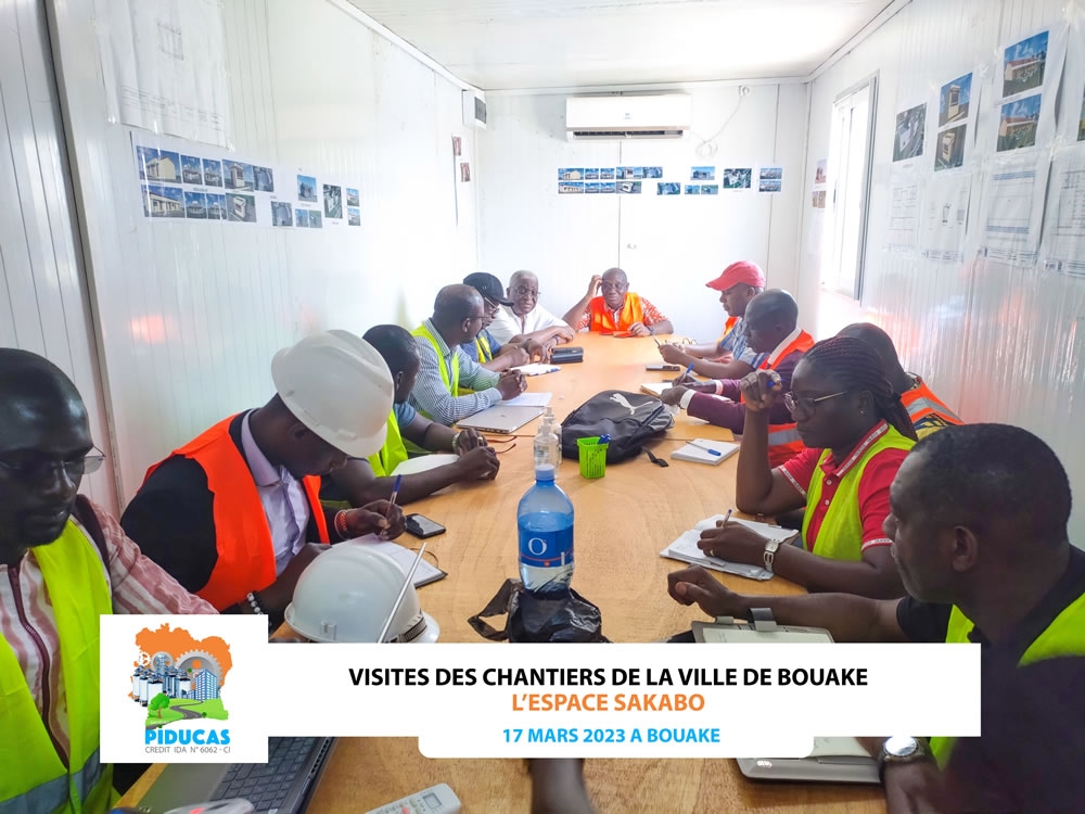 Visite des chantiers de la ville de BOUAKE - L&#039;ESPACE SAKABO - 17 Mars 2023