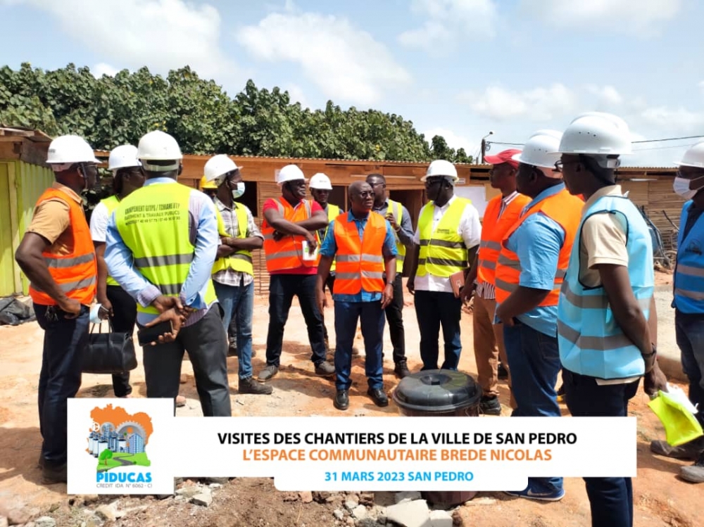 Visite des chantiers de la ville de SAN-PEDRO - Espace Communautaire BREDE NICOLAS - 31 Mars 2023