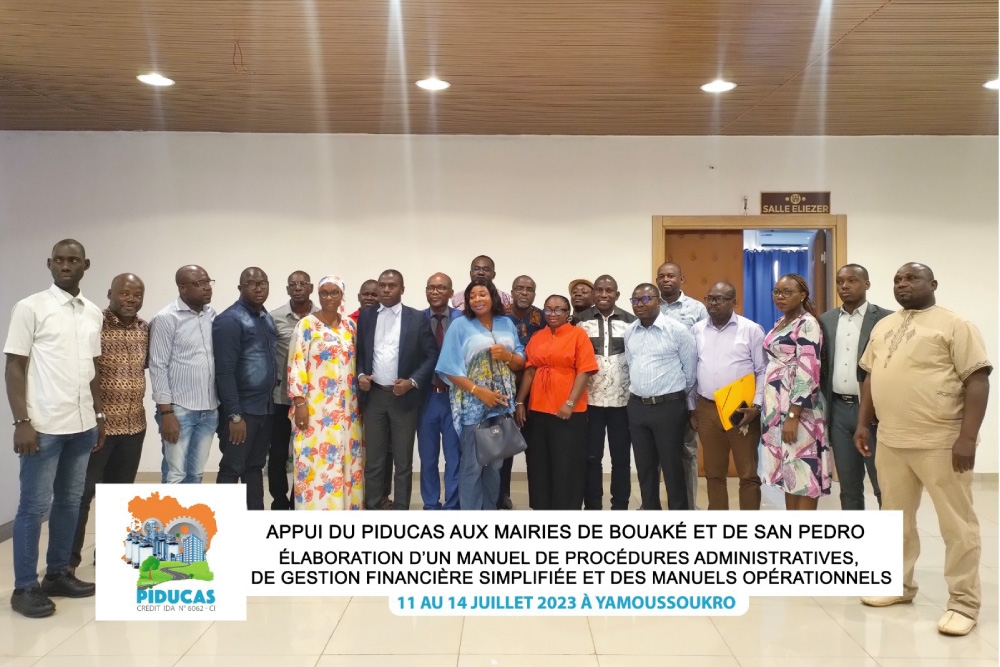 APPUI DU PIDUCAS AUX MAIRIES DE BOUAKE ET DE SAN-PEDRO - ELABORATION D'UN MANUEL DE PROCEDURES ADMINISTRATIVES, DE GESTION FINANCIERE SIMPLIFIEE ET DES MANUELS OPERATIONNELS